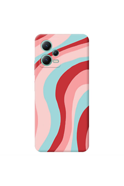 Other Xiaomi Redmi Note 12 Pro 5G Colored lines Red Colored Silicone TPU Θήκη