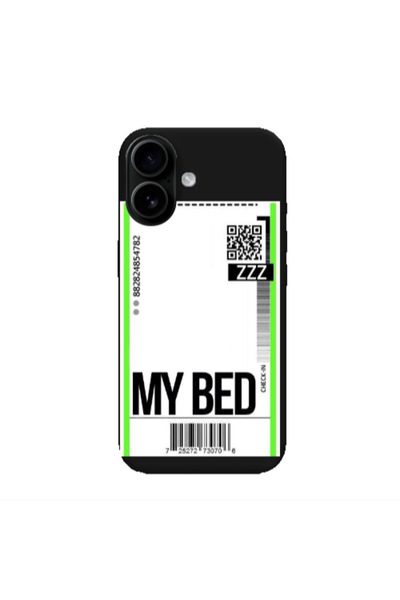 Other Apple Iphone 16 plus My Bed ZZZ Black Colored Silicone TPU Θήκη