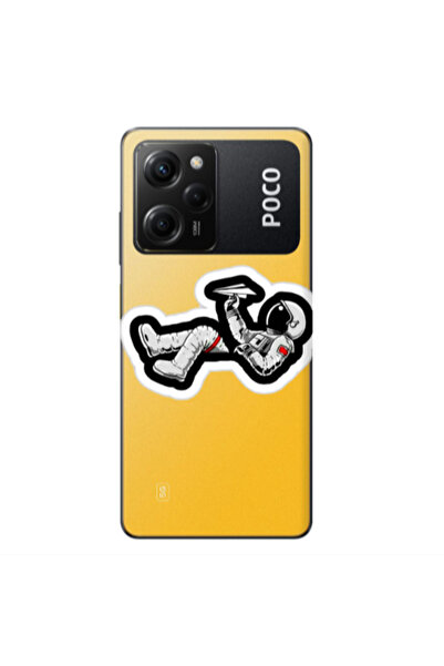 Other Xiaomi Poco X5 Pro Astronaut flies a plane Transparent Silicone TPU Θήκη