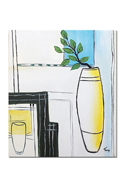 artnova Tablou pictat manual, Design minimalist, 60x50cm ulei pe panza, gata ...