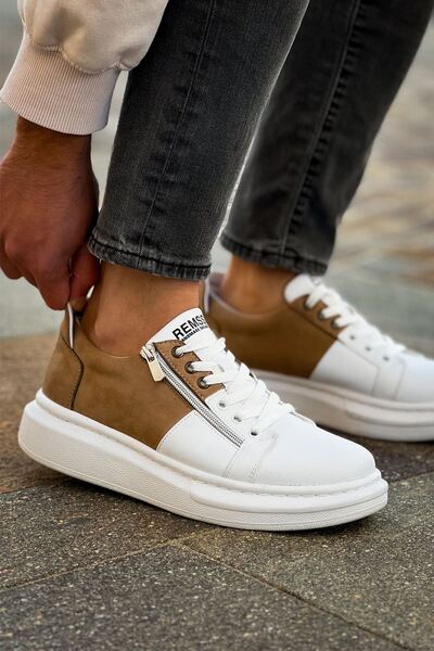 Generic Brand Mn601 - Luxury Suede Men's Shoes White/Mink