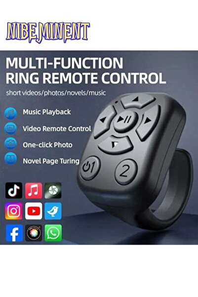 NIBEMINENT Remote Scrolling Ring for TikTok for iPhone Android iPad, Remote C...