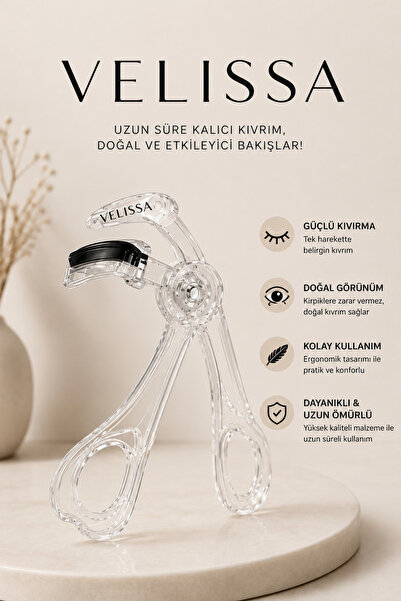 velissa Kirpik Kıvırıcı Geniş Açılı Karbon Kirpik Kıvırma Makası Kirpik Kıvır...