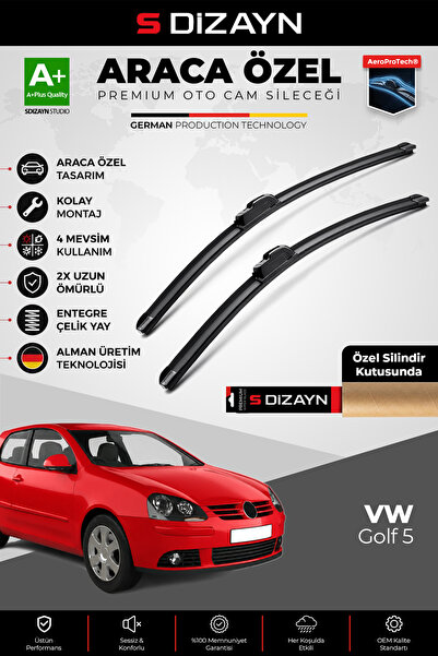 S Dizayn S-Dizayn VW Golf 5 Ön Cam Silecek Seti 2004-2005 Premium Araca Özel ...
