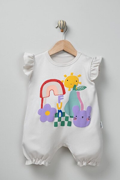 mandalinsbaby Patterned Baby Girl Shorts Jumpsuit