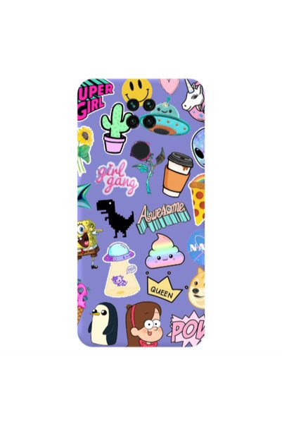 Other Xiaomi Redmi Note 9 Cartoon queen Purple Colored Silicone TPU Θήκη