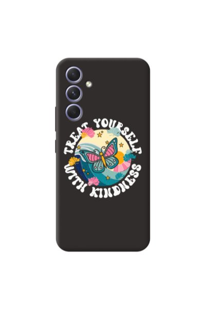 Other Samsung A56 Kindless Yourself Black Colored Silicone TPU Θήκη