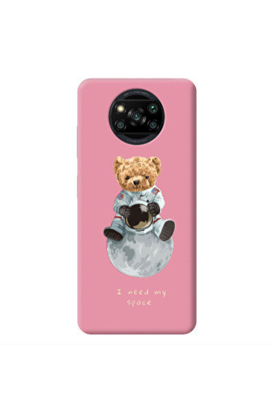 Other Xiaomi Poco X3 /X3 Pro Bear in space Pink Colored Silicone TPU Θήκη