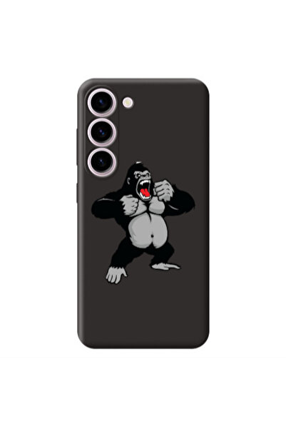 Other Samsung S23 Plus Angry Gorilla2 Black Colored Silicone TPU Θήκη