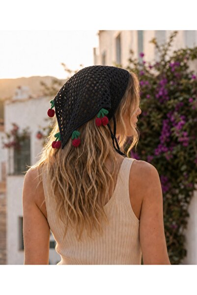 destini Women's Knitted Bandana Hair Bandana Waist Bandana Granny Square Bandana