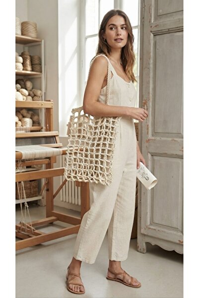 yucin Hand Knitted Mesh Bag - Handmade Stylish Shoulder Bag and Beach Bag (wi...