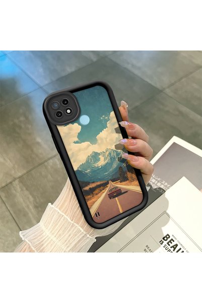 ucuc Realme C21 Compatible Black Silicone Case Shockproof with Camera Protection