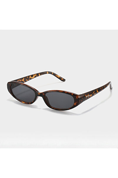 Choice4 Leopard gray Retro Oval Sunglasses for Women Men Y2k Narrow Cat Eye S...