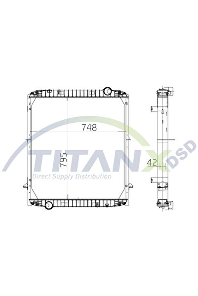 TitanX Radiator Motor Iveco Eurotech Mp Stralis I F3ae0681d/F3ae0681e 11.99- ...