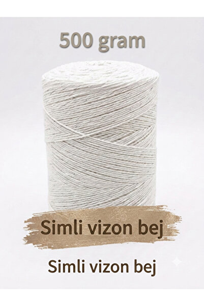 Bevella Macrame Cord Ață de bumbac cu fir sclipitor pentru tricotat manual - ...