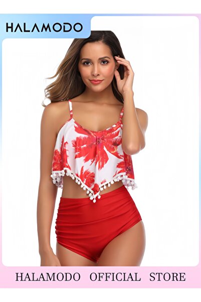 HALAMODO One Piece Swimsuit for Women Ring Linked Monokini Sexy Bathing Suit ...