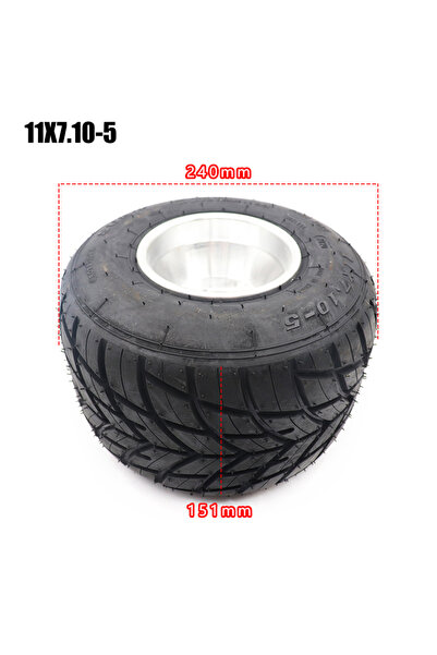 Choice3 إطارات عربات الكارت مقاس 11X7.10-5، إطارات أمامية 10x4.50-5 وخلفية 11...
