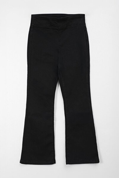 blue white Women's Black Flare Stretchy Leggings Jean Pants