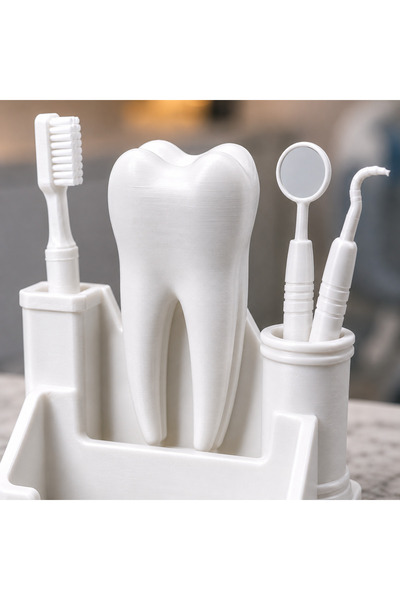 İKONİXPET Dentist Business Card Holder Desktop Organizer Dental Clinic Business Card Stand