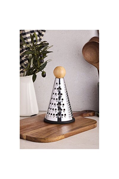 Empressco Multifunctional 20 cm Conical Kitchen Grater with Bamboo Handle