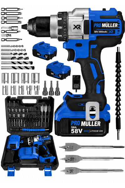Pro Müller Alman Profesyonel V-Power 5800 Darbeli Çelik Mandrenli Xr Li-Ion Ç...