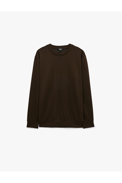 Koton Viscose Blended Long Sleeve Crew Neck Basic Sweatshirt