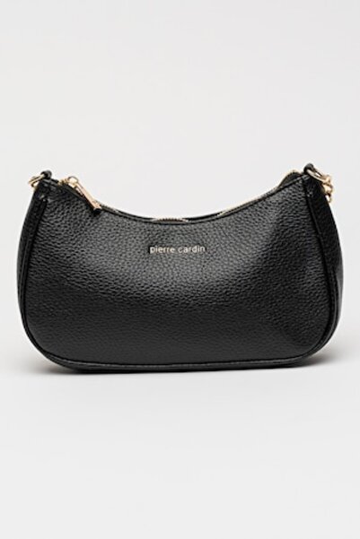 Pierre Cardin , Geanta de piele ecologica cu doua barete de umar, Negru