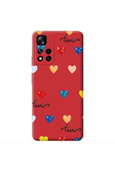 Other Xiaomi Redmi Note 11 Pro 5G Heart Lives Red Colored Silicone TPU Θήκη