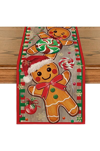 OEM Nap de Masă Decorativ de Crăciun Turtă Dulce Maro 40 x 180 cm