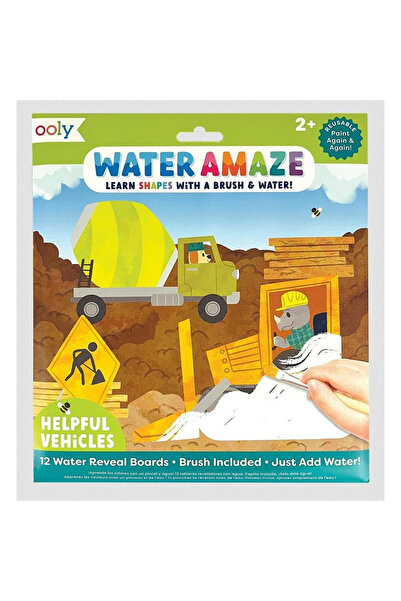 OEM Set de colorat Ooly Water Amaze vehicule utile 12 planse cu pensula