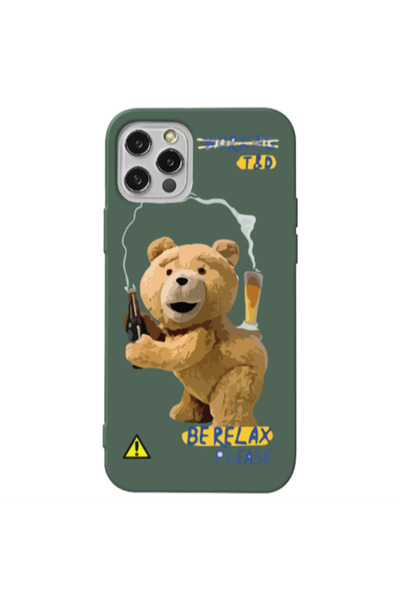 Other Apple iPhone 12 Pro Max Be Relax Dark Green Colored Silicone TPU Θήκη