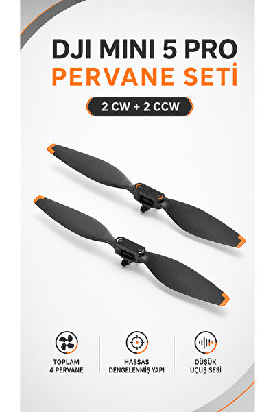 DJI Mini 5 Pro Pervane Seti 2 CW + 2 CCW – Düşük Sesli Yedek Drone Pervanesi