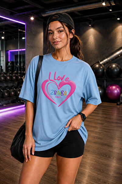 FECCY Premium Zumba Unisex Oversize Women's T-Shirt Men's T-Shirt Cotton Over...