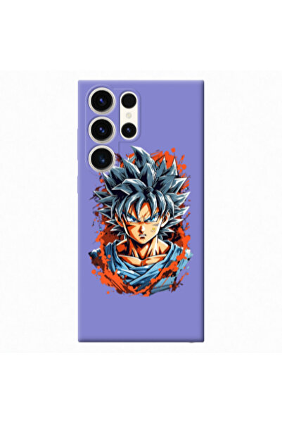 Other Samsung S23 Ultra Anime Goku Purple Colored Silicone TPU Θήκη