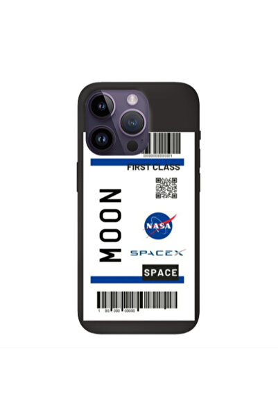 Other Apple iPhone 14 Pro Moon spacex Black Colored Silicone TPU Θήκη