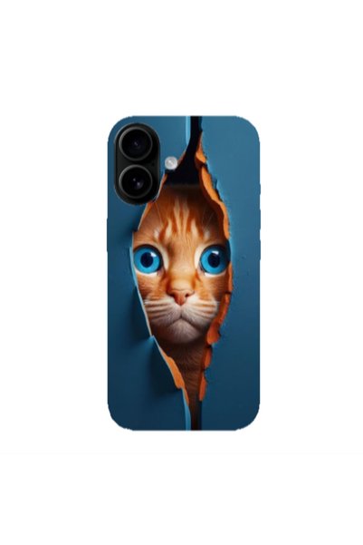 Other Apple Iphone 16 plus Cat Blue Eyes Transparent Silicone TPU Θήκη
