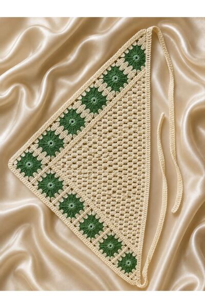 alinastore Tie-Up Summer Hair Bandanas with Flower Motifs