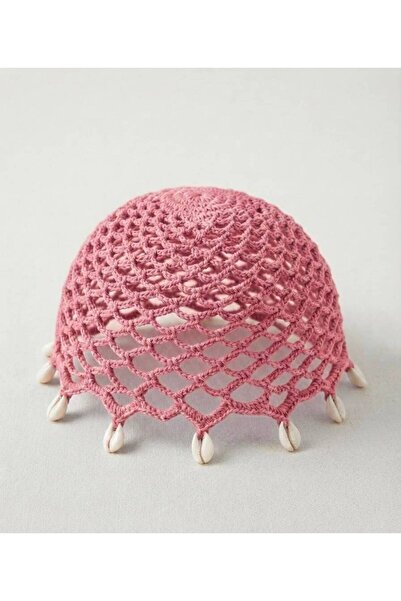 Kokosh Concept Hand Knitted Seashell Summer Mesh Beanie - 2026 Beach and Hair Bandana - Holiday Accessory - Beanie