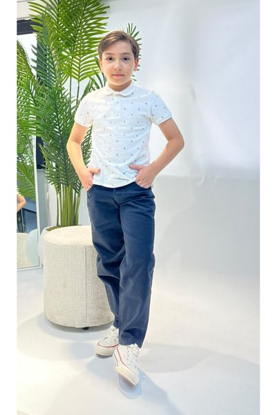 Generic Brand Children's Denim Trousers Relaxed Fit Jean Pants
