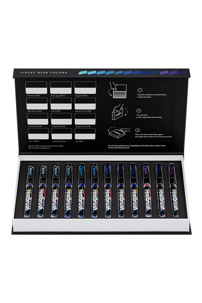 karinmarkers Set Pigment Realbrush Violet-Blue Colors Karin 33C5