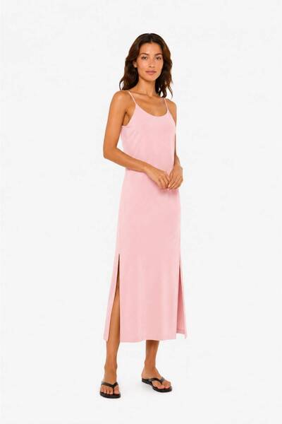 SevdeUgur 100% Cotton Strappy Single Combed Cotton Dress – Soft Textured, Sui...