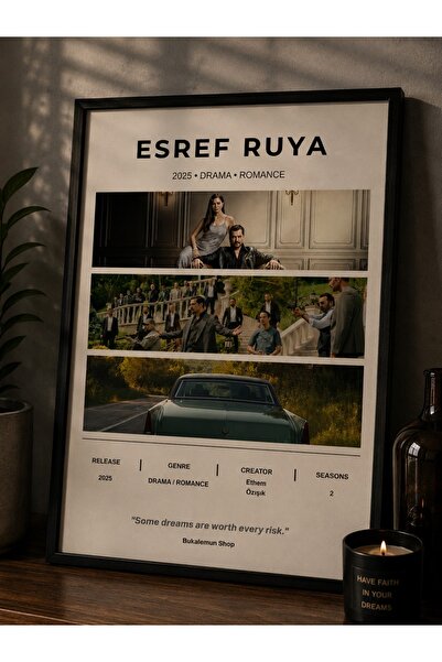 Bukalemun Shop Eşref Rüya Dizi Afişi (Çerçeveli) - A4 Minimalist Türk Dizisi ...