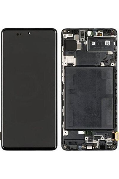 Samsung Οθόνη με μηχανισμό αφής και πλαίσιο για Galaxy A72 (Μαύρο) Κωδικός: G...