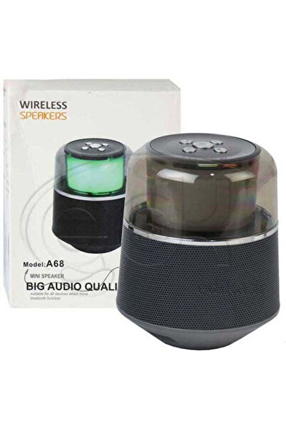 OEM A68 Ηχείο Bluetooth 3W με Ραδιόφωνο Μαύρο