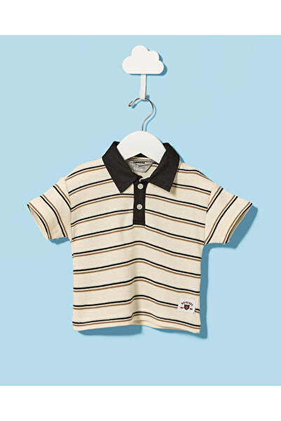 REDTAG Infant Boys Cream Polo T-Shirt