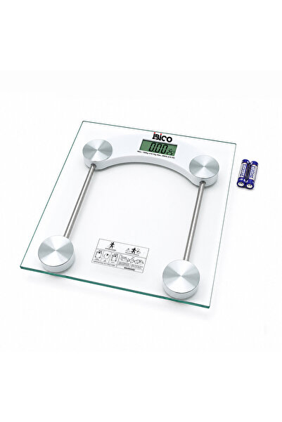 ART3 Dijital - Pilli Kare Banyo Baskül Terazi Tartı Lcd Ekran 180KG/0.1G 30X30CM İ11-025