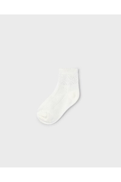 MAYORAL Fisto Detailed Girls' Socks Ecru