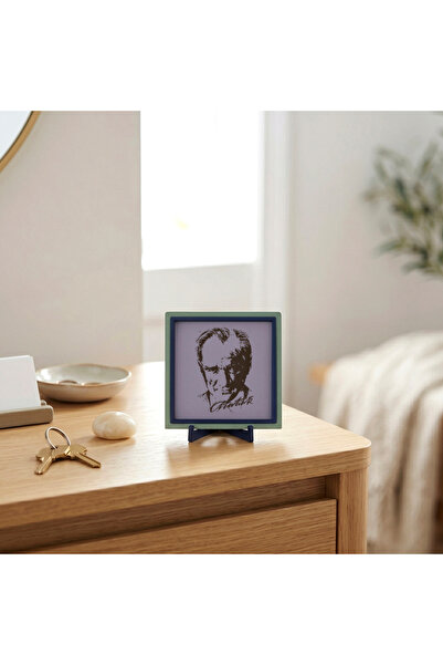 Miaju Minimalist Atatürk Tasarımlı Dekoratif Parça, Ofis Masaları İçin Zarif ...
