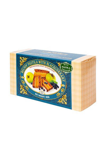 Belyov Pastila Blackcurrant Baked Apple Fruit Dessert, No Sugar Added, Gluten Free, Handmade Natural Snack, 180g, Pack of 3