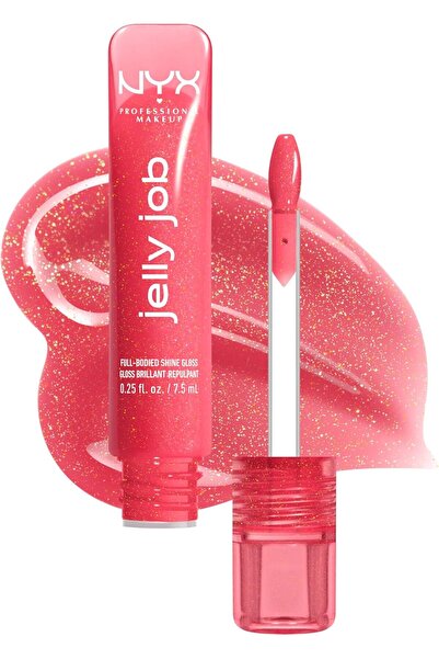NYX Professional Makeup Jelly Job, Full-Bodied Shine Gloss, Lip-Smoothing Shi...